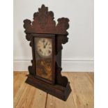 Edwardian stained pine Ginger bread clock