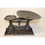 Set of cast iron scales and weights