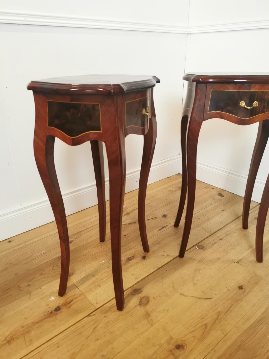 Pair of inlaid kingwood lamp tables - Image 5 of 5