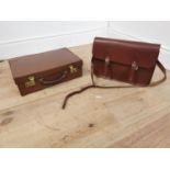 Good quality leather satchel and briefcase