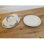 Two early 20th C. ceramic meat platters