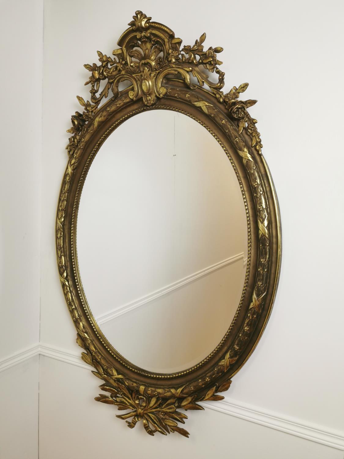 Good quality giltwood and gesso wall mirror
