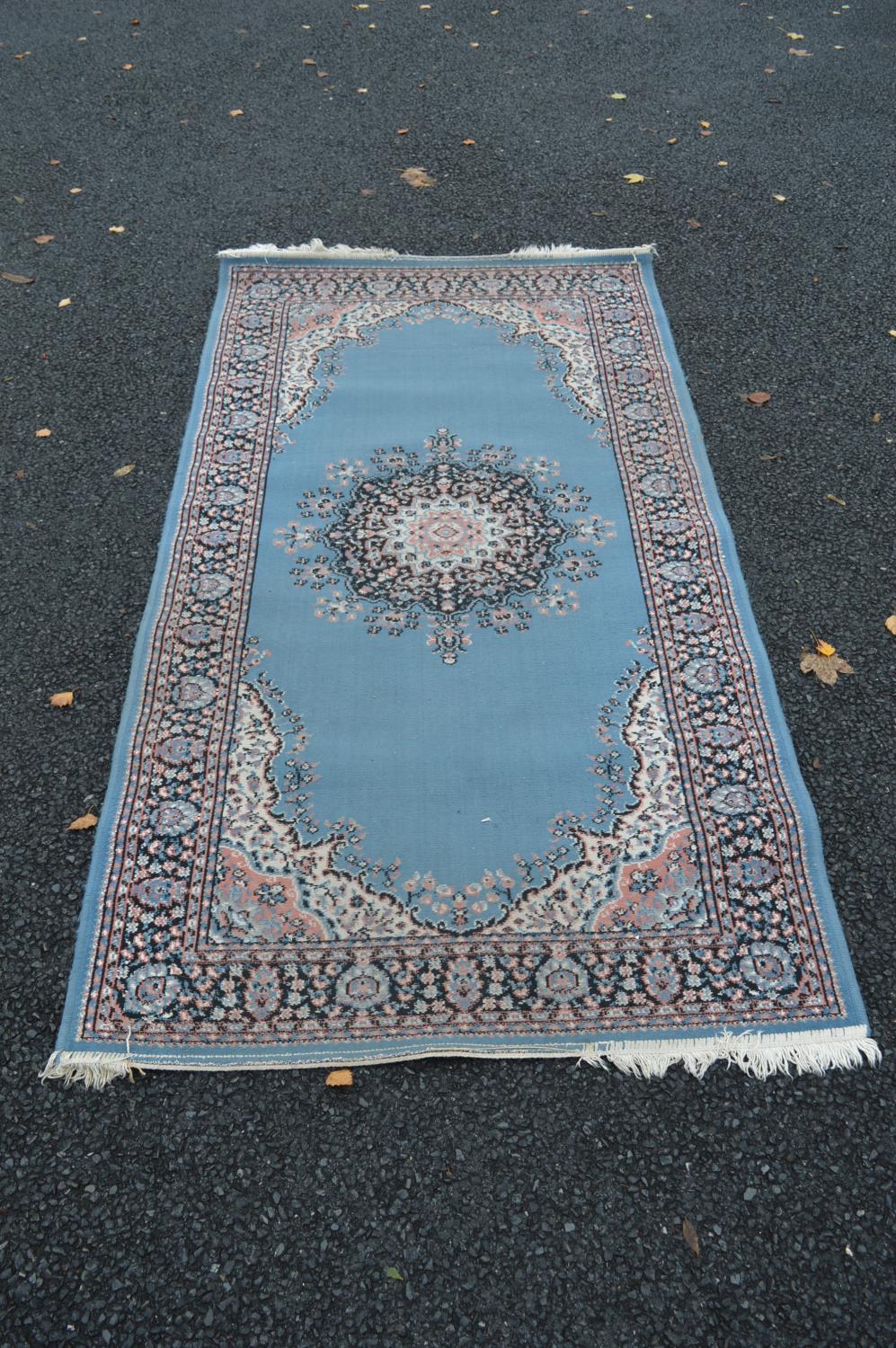 Rectangular Blue carpet