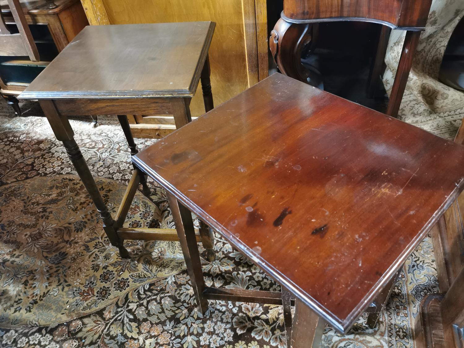 Two 1950's mahogany lamp tables - Image 2 of 2