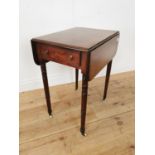 19th C. mahogany occasional drop leaf table