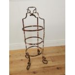 19th C. painted wrought iron cake stand.