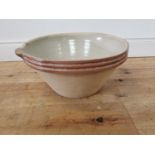 19th C. glazed stoneware cream bowl.