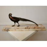 Art Deco gilded spelter Pheasant