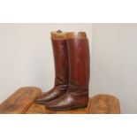 Pair of brown leather Ladies' riding boots.