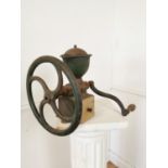 Early 20th C cast iron coffee grinder