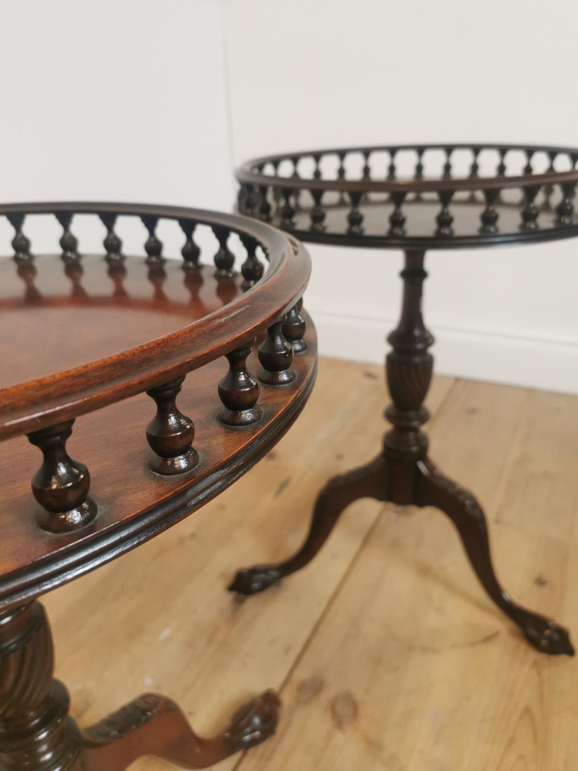 Exceptional pair of mahogany wine tables - Image 2 of 4