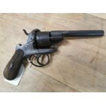 Late 19th C. pin fire revolver.