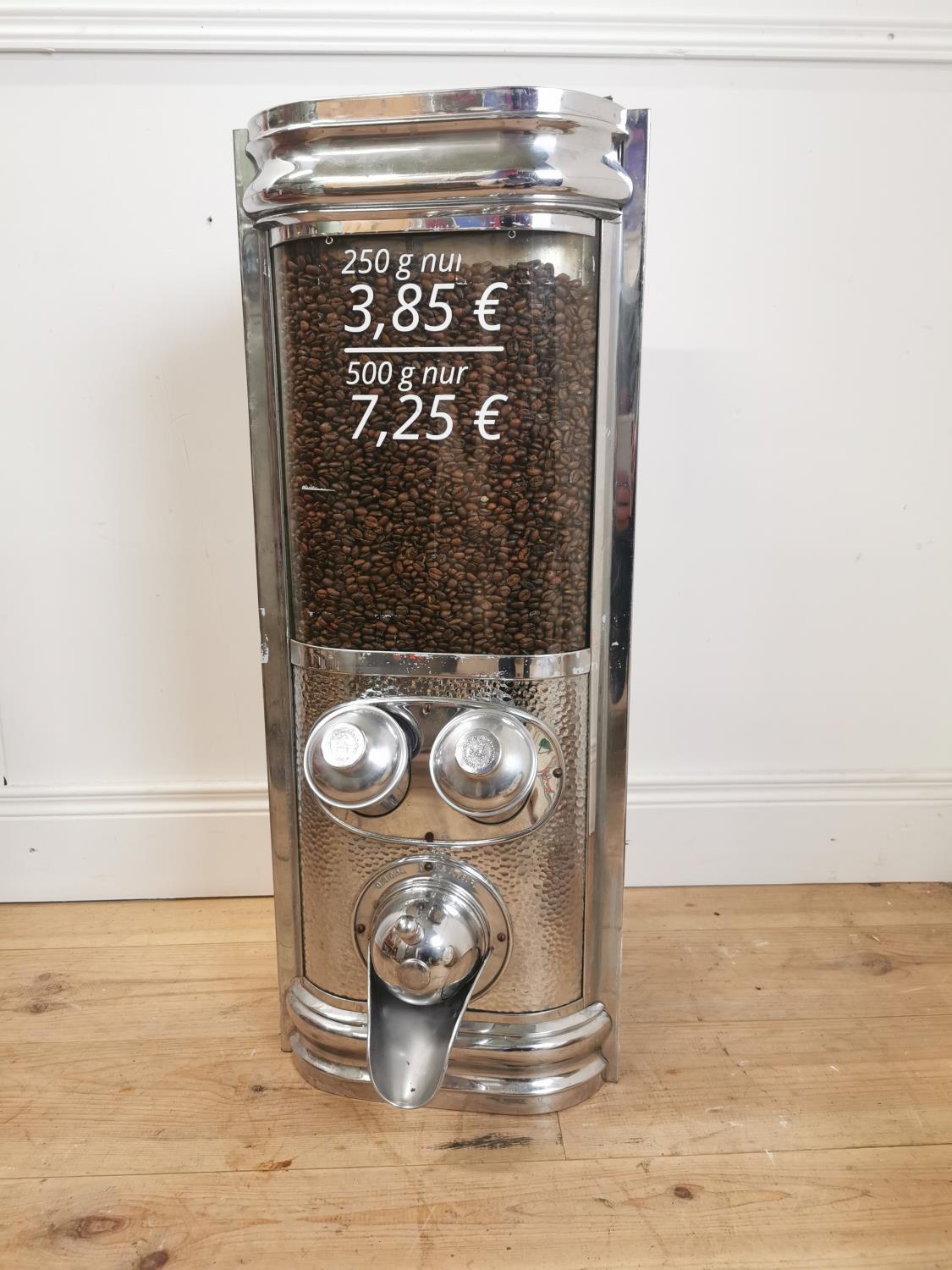 Rare 1940's Otto Kind chrome coffee bean dispenser