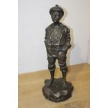 Bronze figure of Boy stamped Marcel.