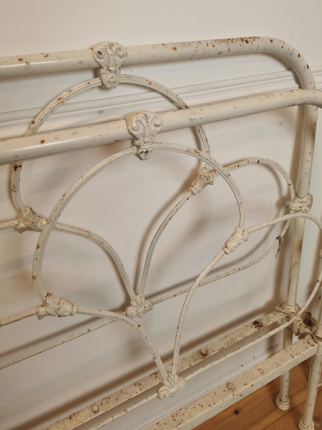 Pair of early 20th C. cast iron single beds. { - Image 3 of 4