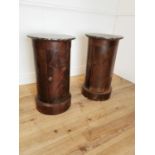 Pair of 19th C. mahogany pot cupboards