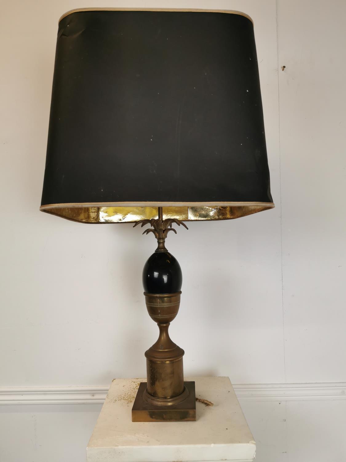 Designer brass and ceramic table lamp