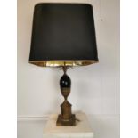 Designer brass and ceramic table lamp