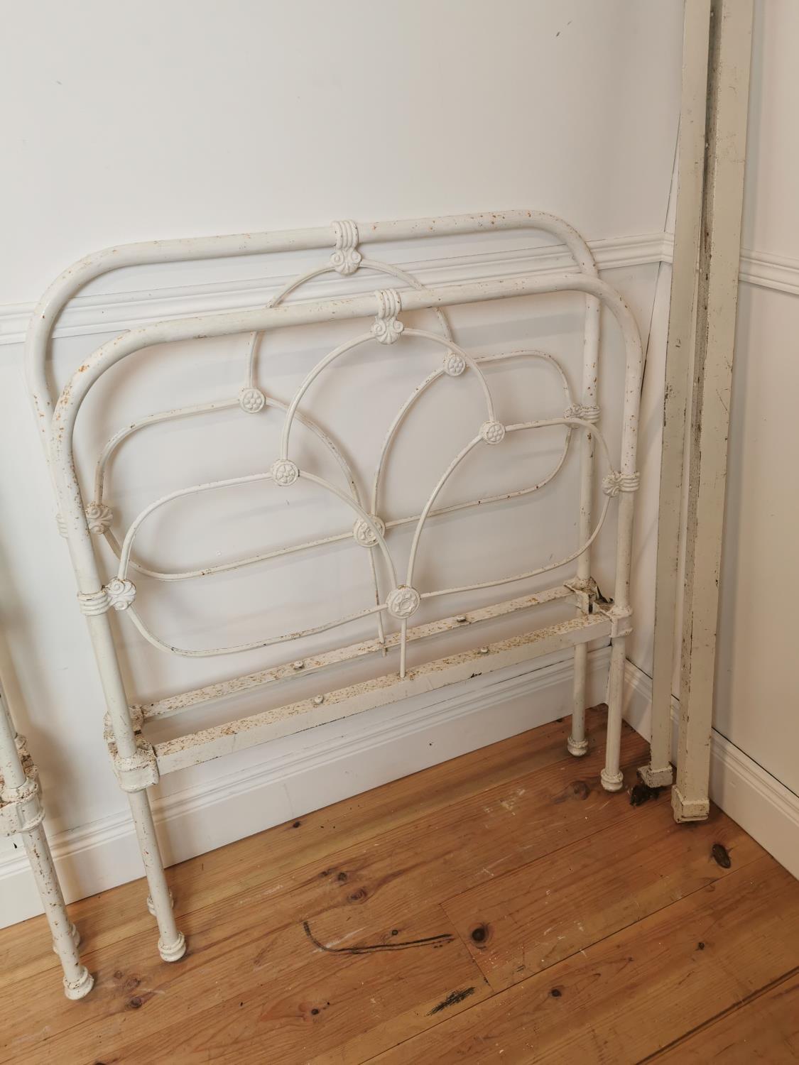 Pair of early 20th C. cast iron single beds. { - Image 2 of 4