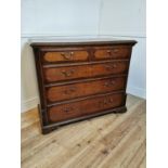 19th C. mahogany and oak chest of drawers