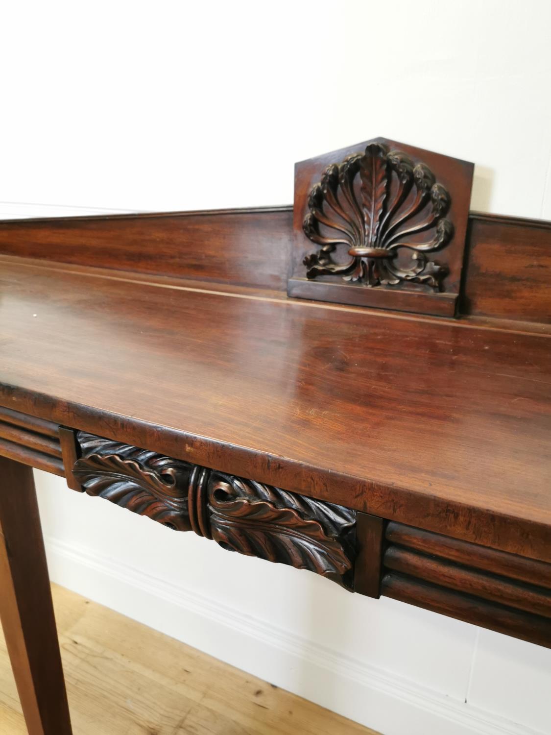 Irish Regency mahogany bow fronted serving table, - Image 2 of 5