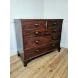 Good quality Georgian mahogany and satinwood chest of drawers