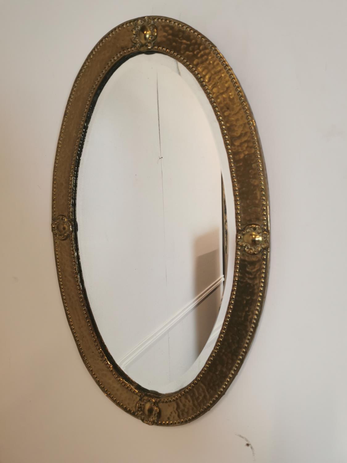 Early 20th C. oval wall mirror