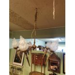 Pair of good quality five branch chandeliers