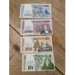 1980's collection of Irish Bank notes.