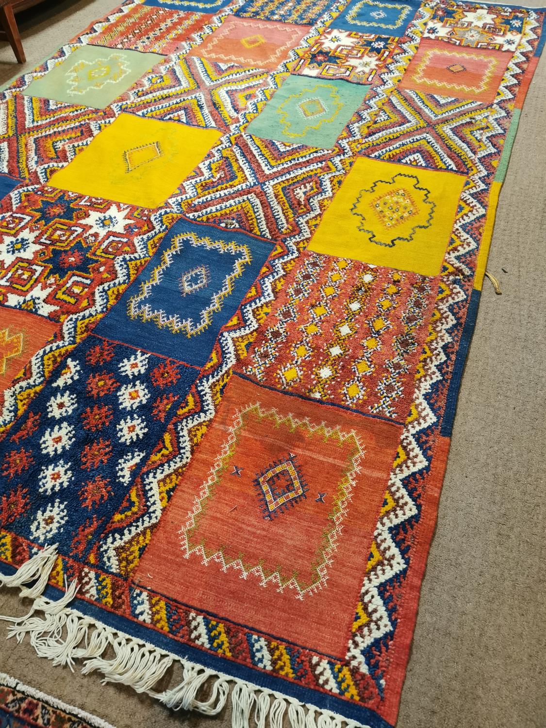 Decorative Persian carpet square. - Image 2 of 4