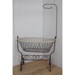 Wrought iron cradle.