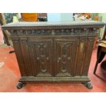 17th Century Italian side cabinet, with gilded embellishment