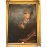 Portrait of Saint Gallus, oil on canvas in gilt frame {88 cm W x 115 cm H}