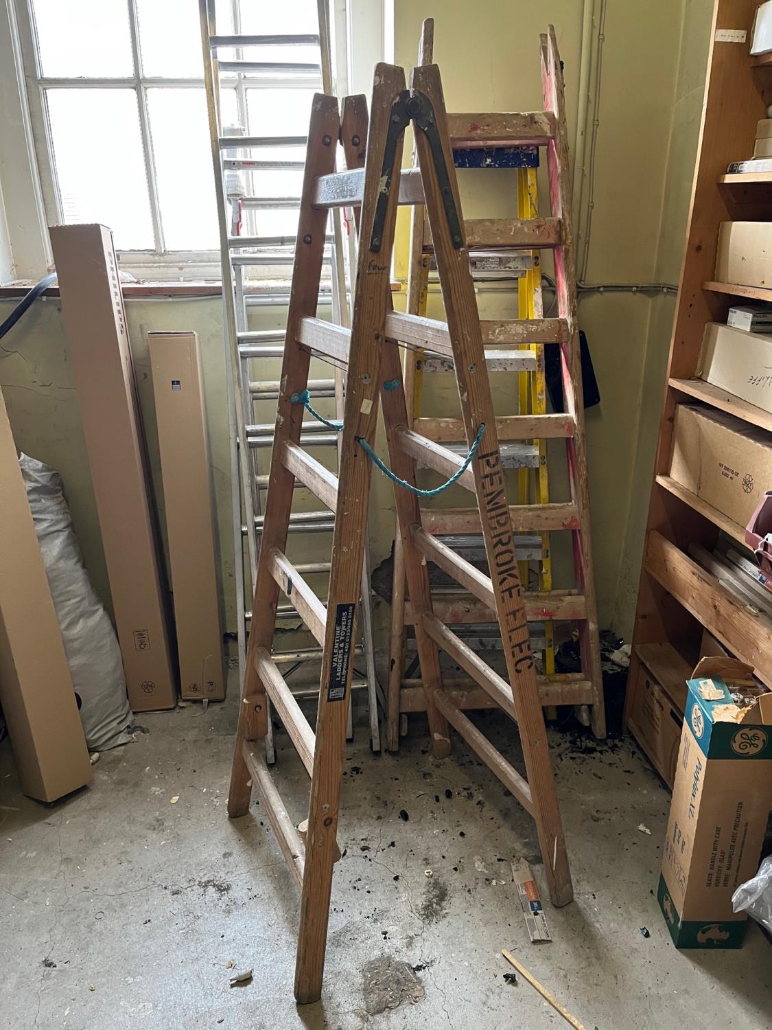 Selection of A frame and extendable ladders