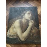 Oil painting of Mary Magdalen painted by Jesse Anne Butler {50 cm W x 61 cm H}