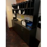 Large office cupboard with cubby hole top {206 cm W x 193 cm H x 45 cm D}
