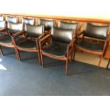 Set of ten mid century teak armchairs John Hogg and Co. County Meath.