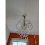 Plastic oval-shaped ceiling light