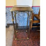 Quality brass plinth {54 cm W x 151 cm H x 46 cm D}