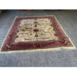 Kaleen deep pile patterned centre rug {270 cm W x 300 cm L}