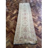 Afghan wool runner {307 cm W x 87 cm L}