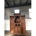 Very impressive oak confessional box in the form of Pugin {210 cm H x 2800 cm W x 1300 cm D}