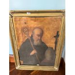 Portrait of St Columbanus, oil on canvas {90 cm W x 115 cm H}