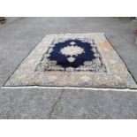 Hand knotted Kirman Signiert Teppich Persian wool carpet square - ITEM NOT ON-SITE TO VIEW