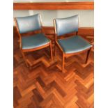 Set of eight teak framed mid century chairs John Hogg and Co {50 cm W x 80 cm H x 50 cm D}