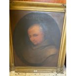Portrait of Scotus oil on canvas in gilt frame {77 cm W x 90 cm H}