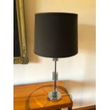 Occasional chrome and glass lamp {70 cm H}