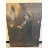 18th Century oil on canvas {100 cm W x 138 cm H}