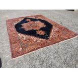 Hand knotted Heriz Teppich Persian wool carpet square - ITEM NOT ON-SITE TO VIEW