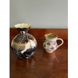 Nicholas Mosse pottery jug and Tommy Barnet glazed vase {20 cm W x 27 cm H}